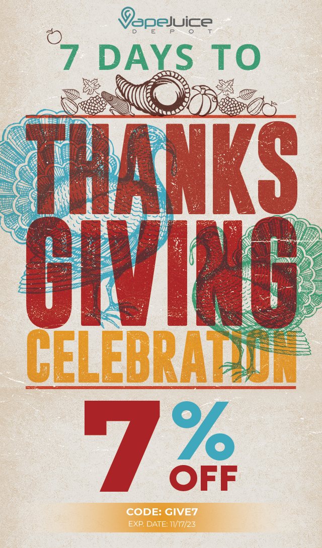 7 Days to Thanksgiving Celebration! 7% Off Sitewide