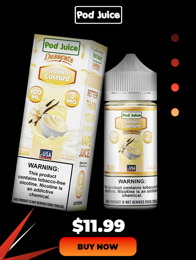 Golden Custard Pod Juice TFN 100ml